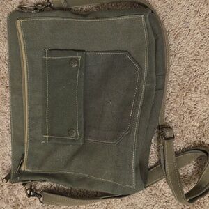 Vintage Addiction Recycled Military Tent Crossbody Sling Bag Gorpcore Unisex